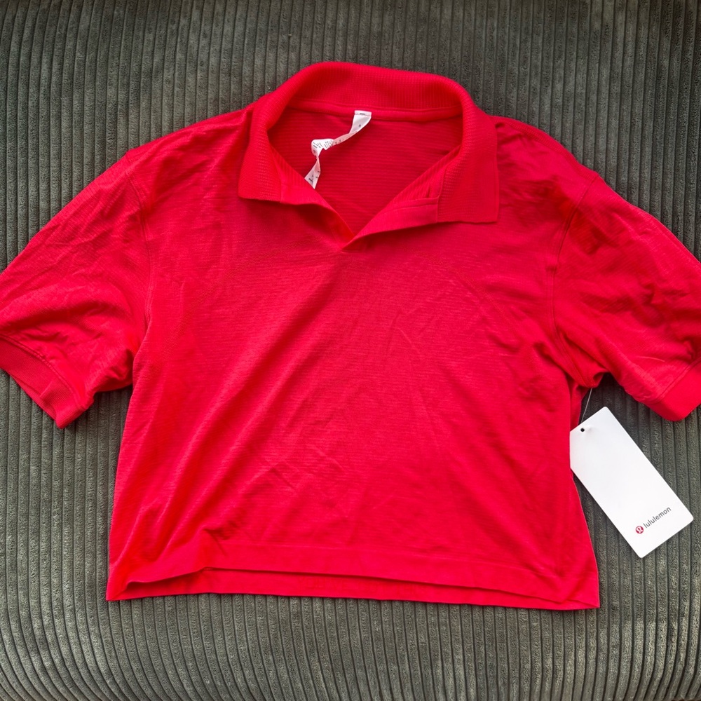 Lululemon Athletica Swiftly Relaxed crop polo in women’s medium red